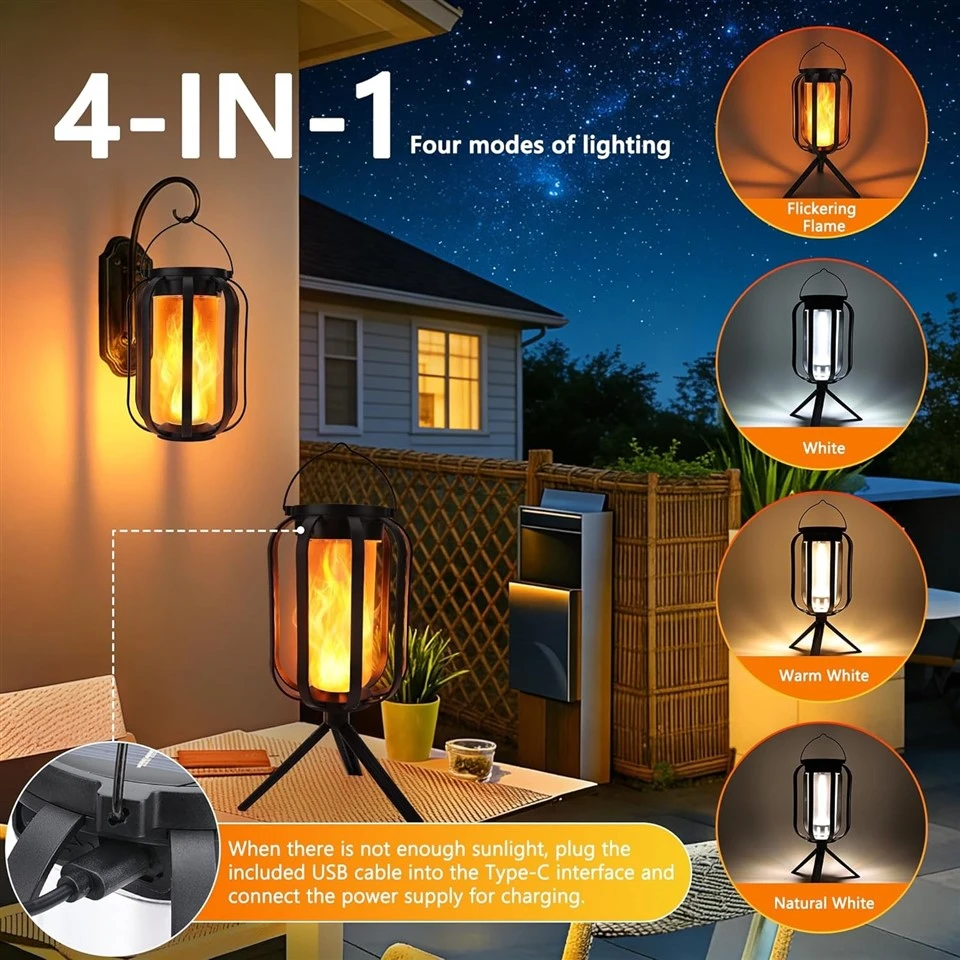 Hanging Solar & Battery Powered LED Lantern Outdoor Lights factory