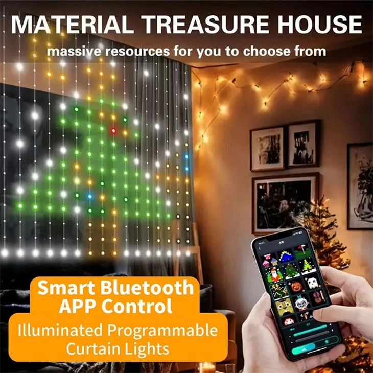 RGBIC LED Curtain Lights App And Remote Control price